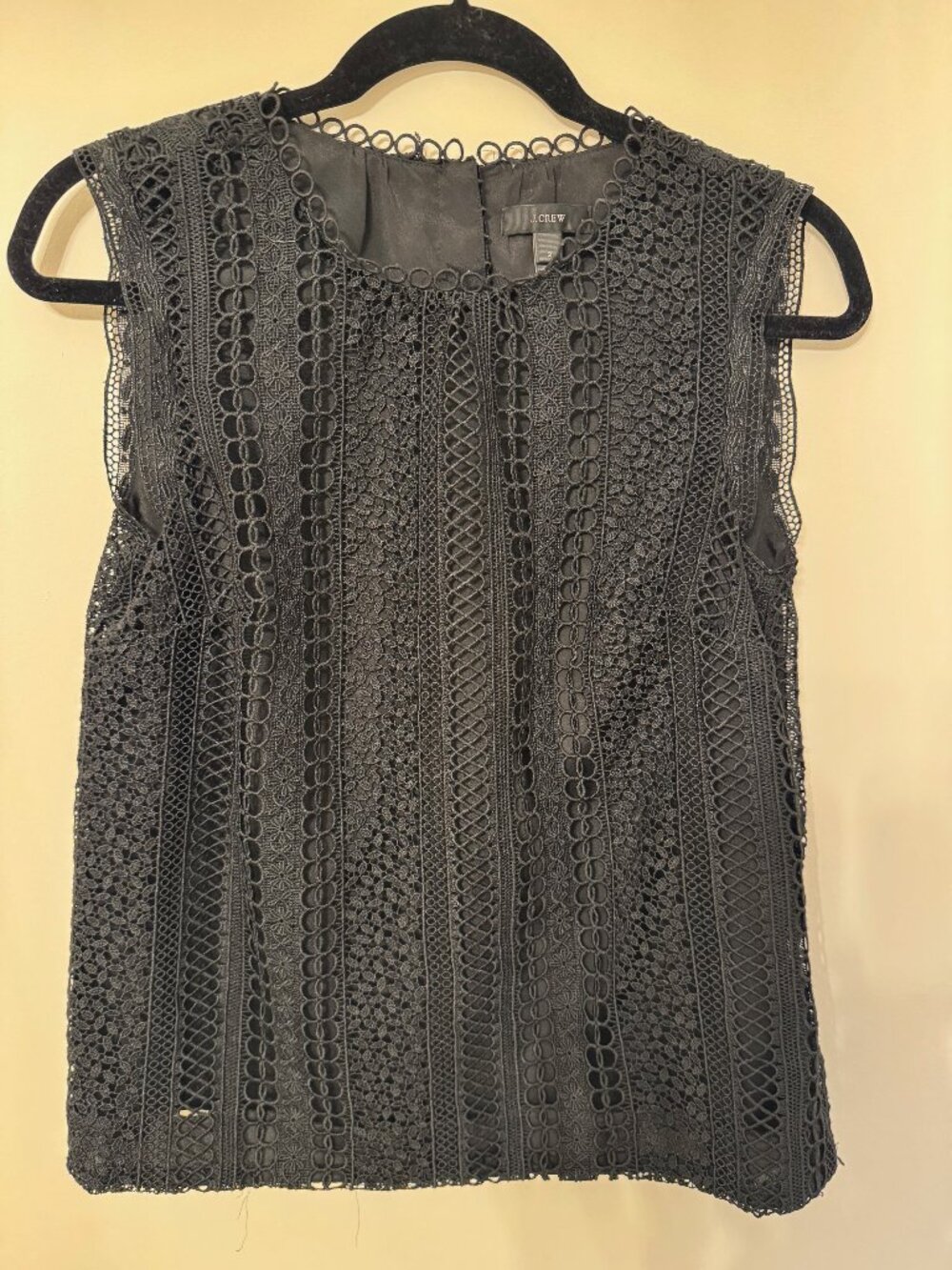 J.Crew BlackLace Sleeveless Top - Size 2